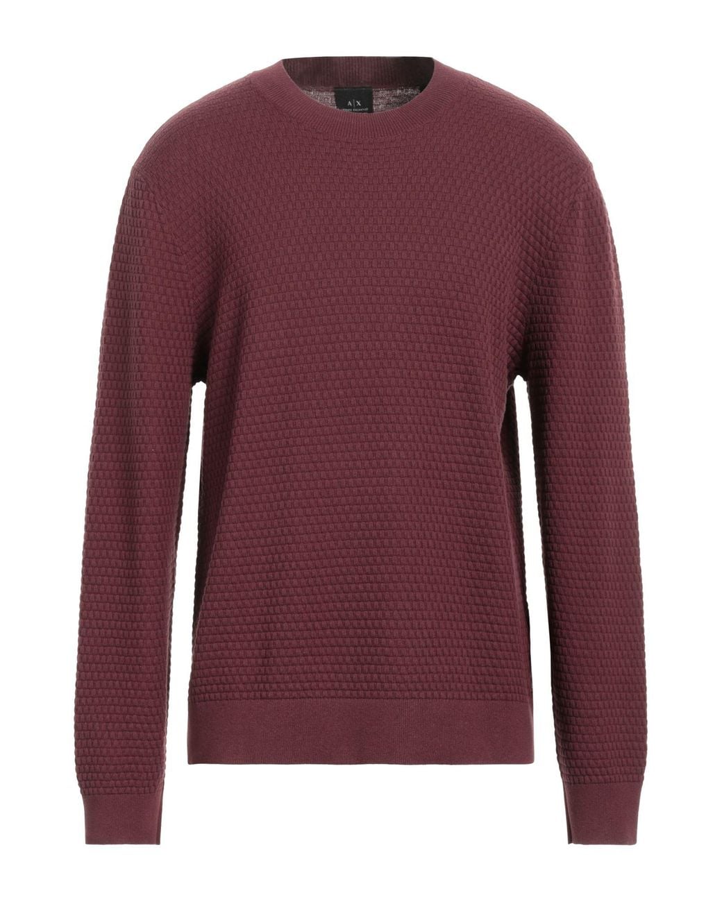 ARMANI EXCHANGE Purple Burgundy Sweater Cotton for men