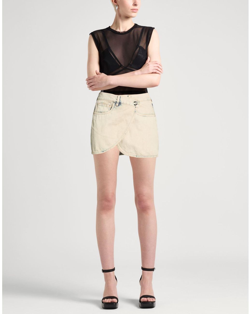 Coperni Natural Denim Skirt Cotton