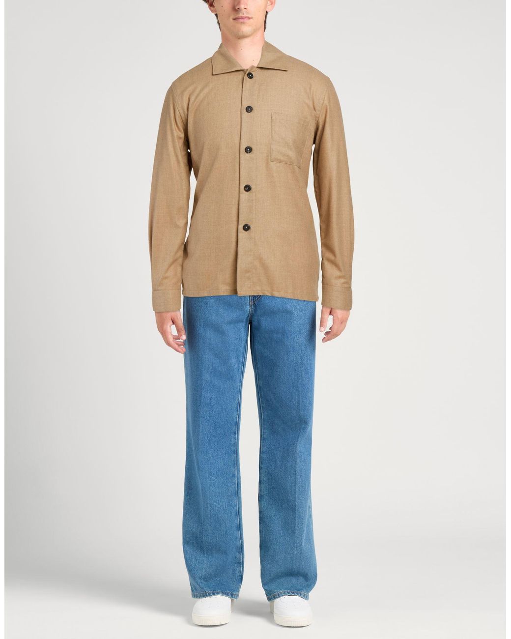 Messagerie Natural Shirt Virgin Wool, Acrylic, Polyamide, Cashmere for men