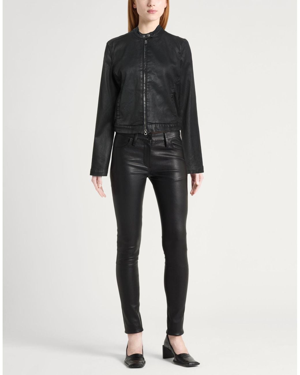 DIESEL Black Denim Outerwear Cotton, Polyester, Elastane