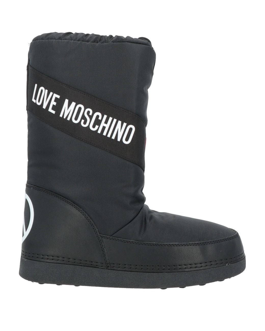Love Moschino Black Boot Textile Fibers, Synthetic Material