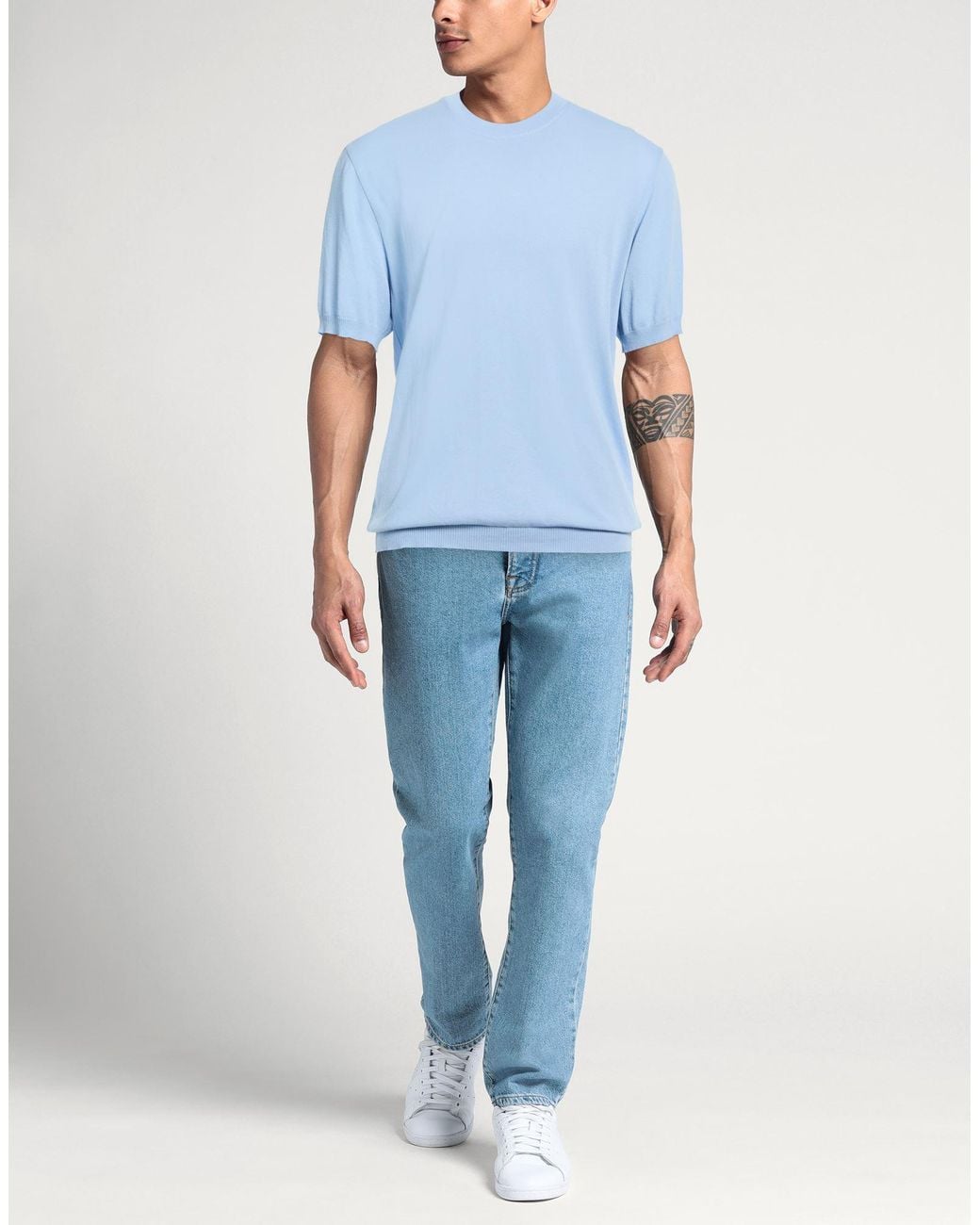 Scaglione Blue Sweater Cotton for men