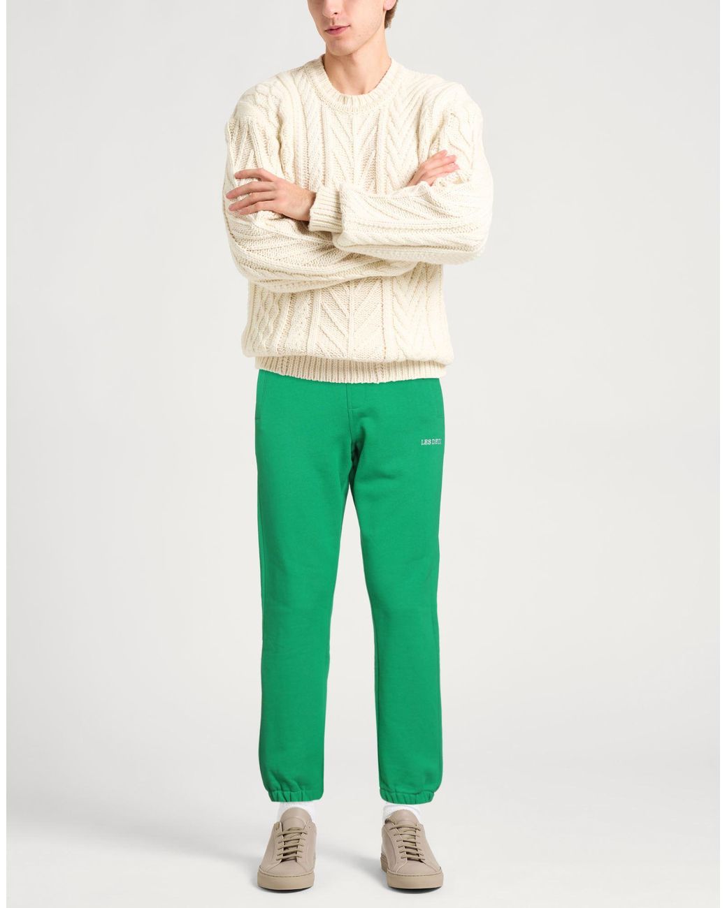 Les Deux Green Pants Cotton for men