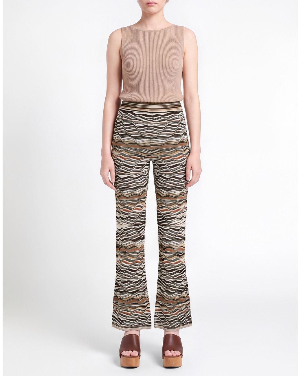 Missoni Gray Pants Viscose, Wool, Polyamide, Elastane