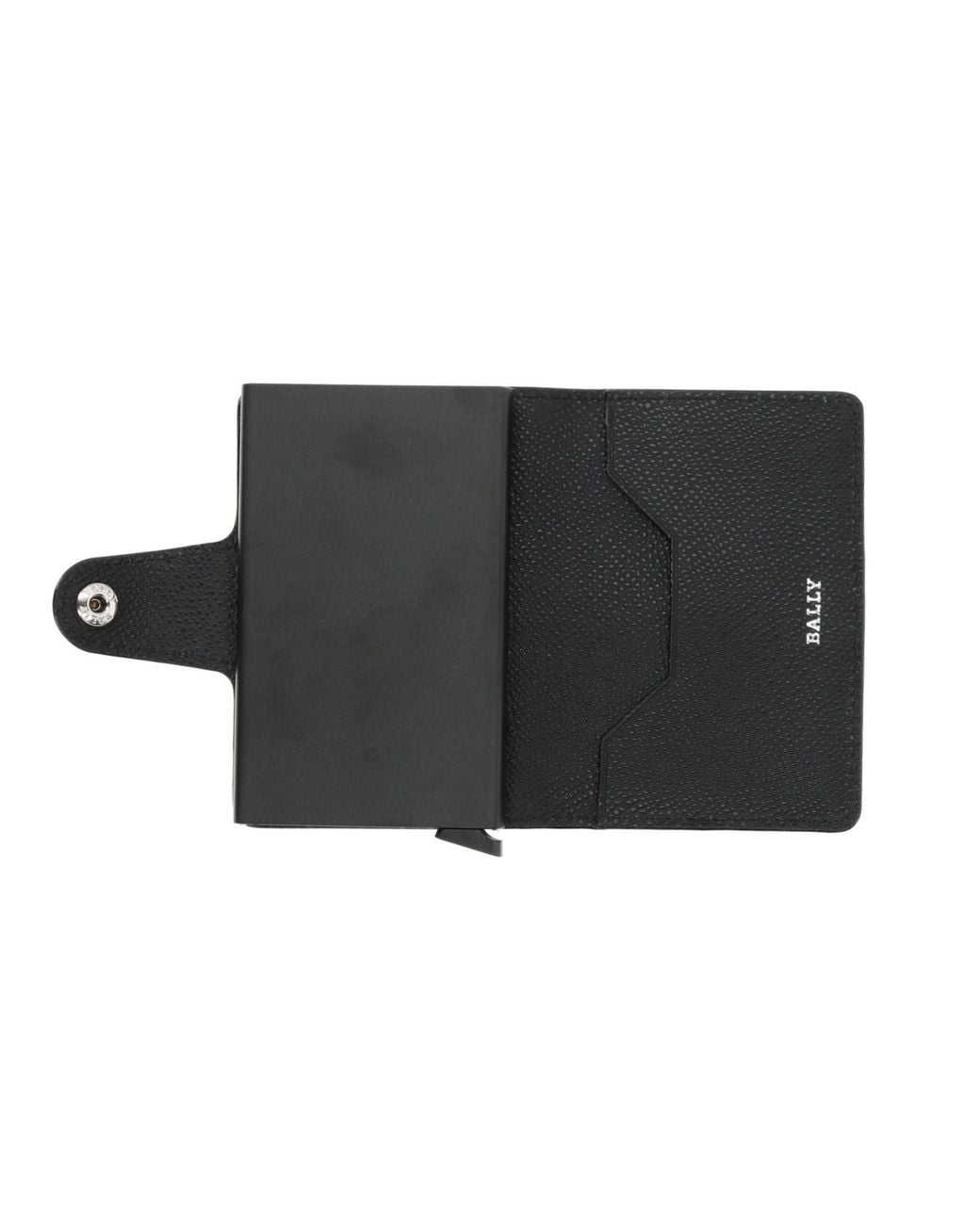 Bally Black Cardholder Leather, Metal for men