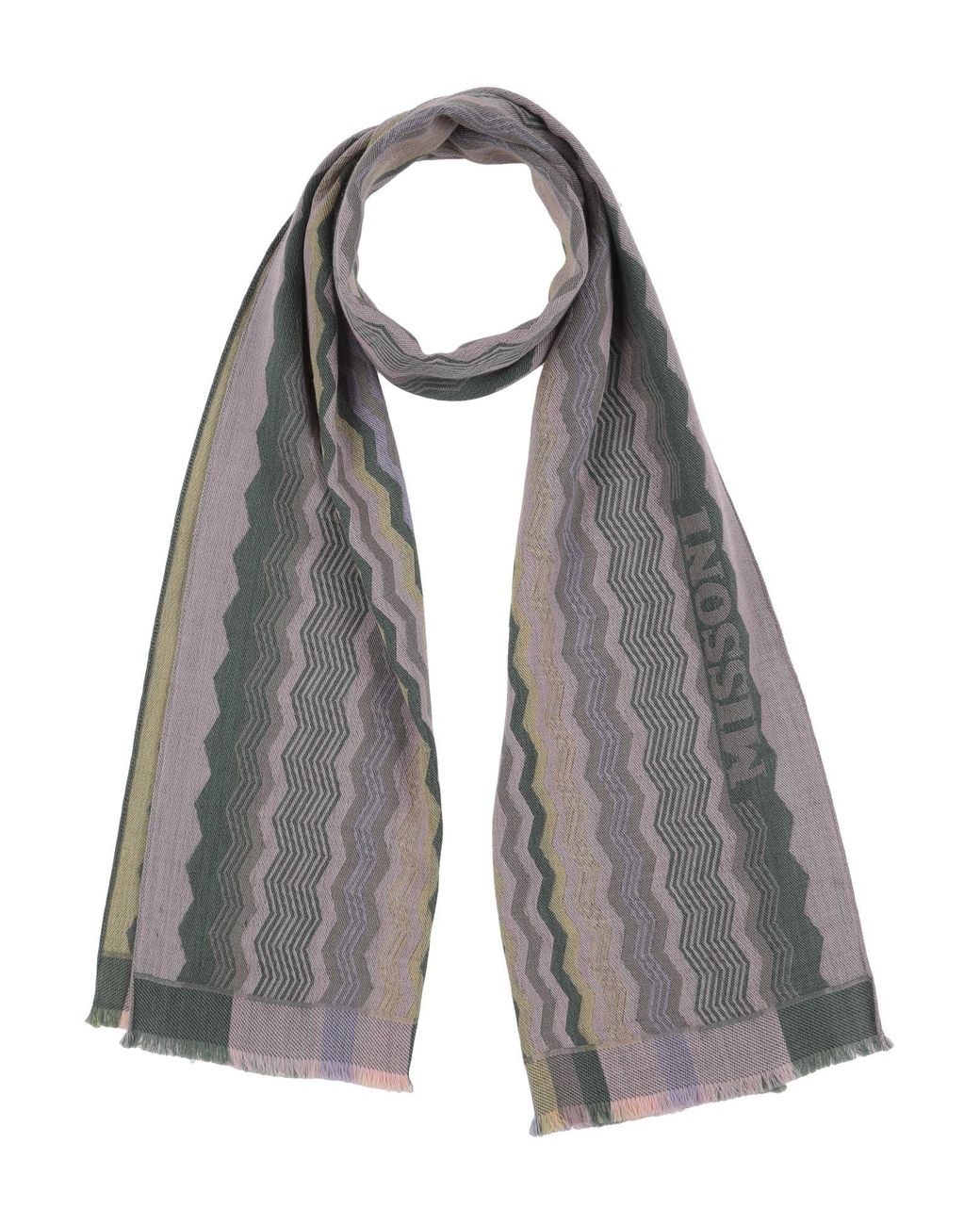 Missoni Gray Mauve Scarf Wool