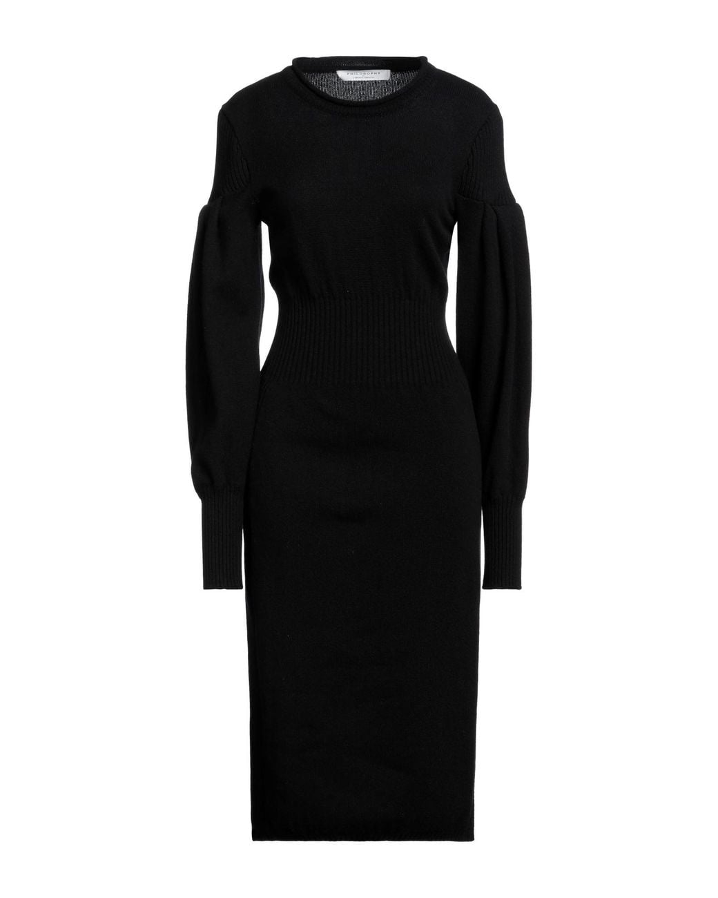 Philosophy Di Lorenzo Serafini Black Midi Dress