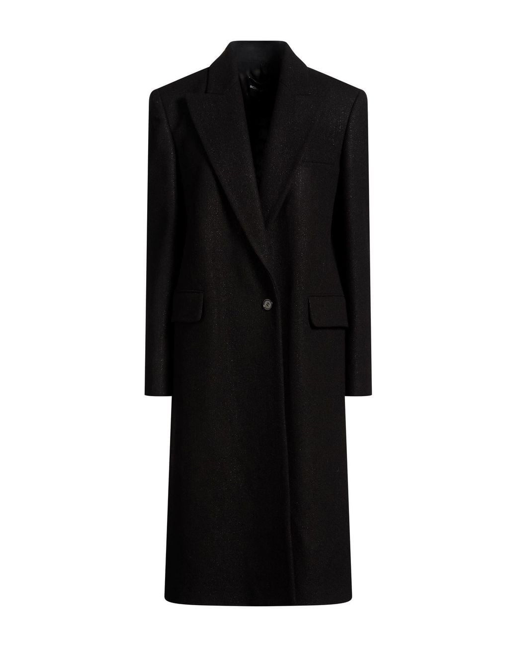 BCBGMAXAZRIA Black Coat Virgin Wool, Polyamide