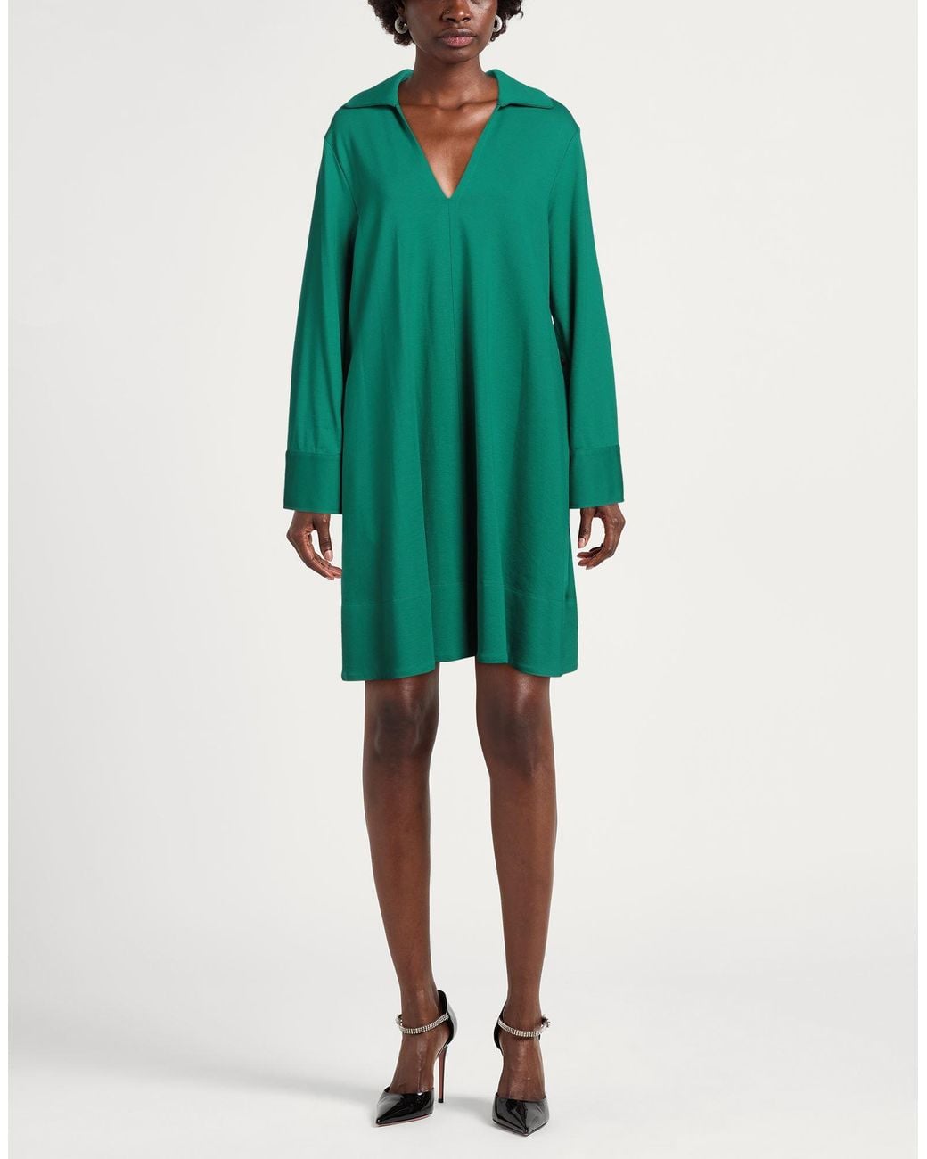 MEIMEIJ Green Mini Dress Viscose, Polyamide, Elastane