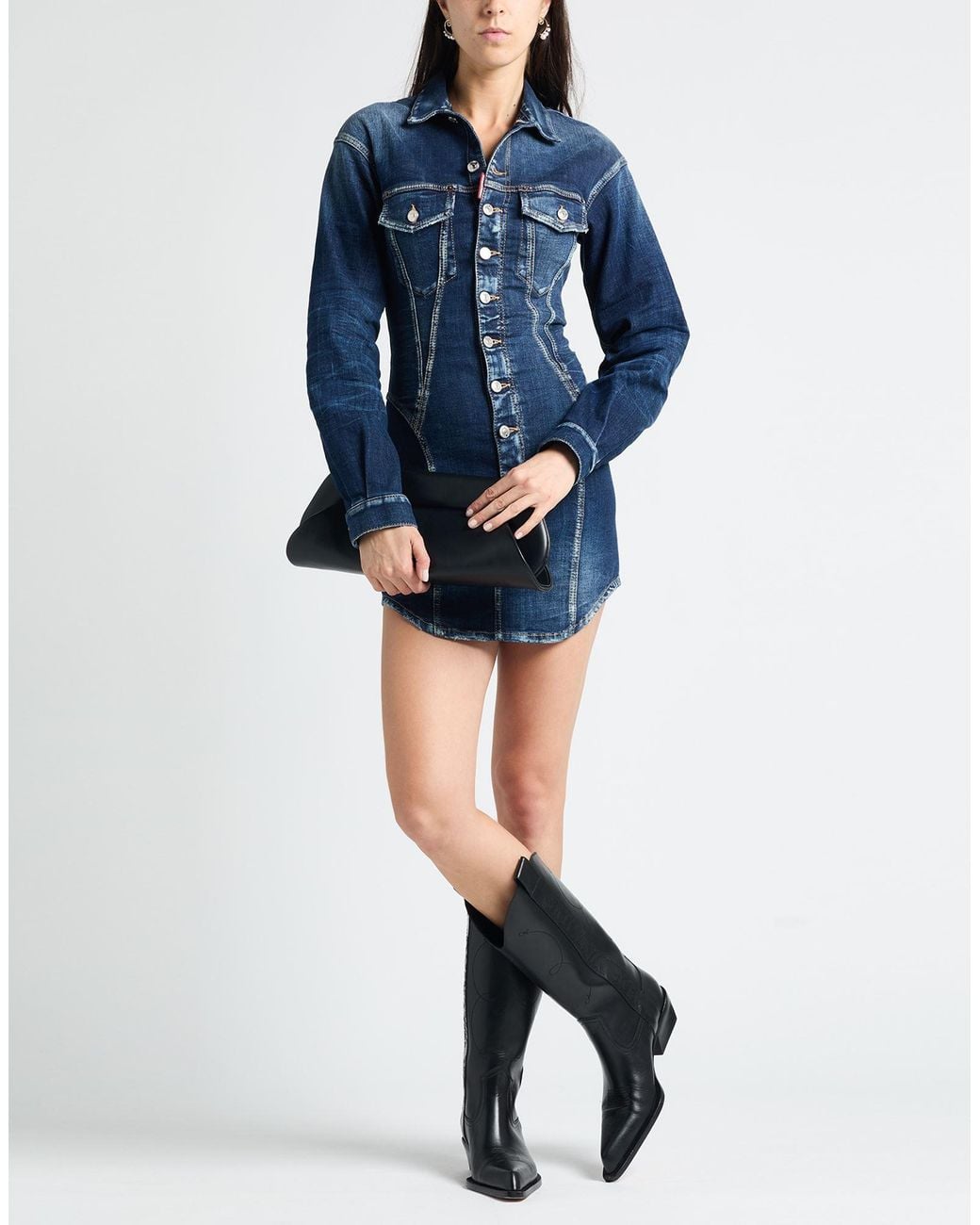 DSquared² Blue Mini Dress