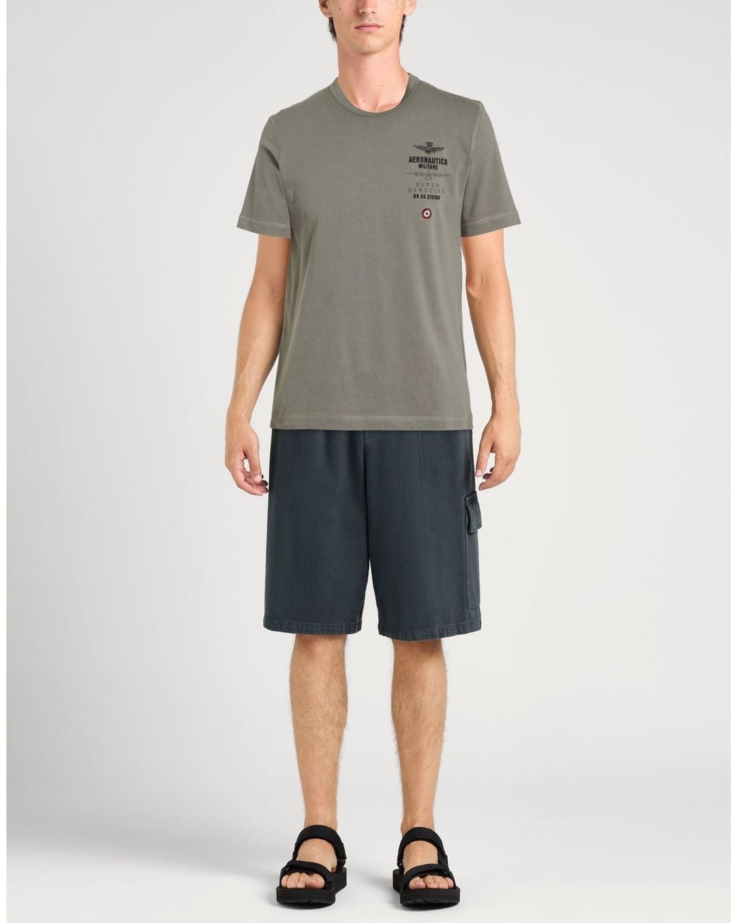Aeronautica Militare Gray T-Shirts for men