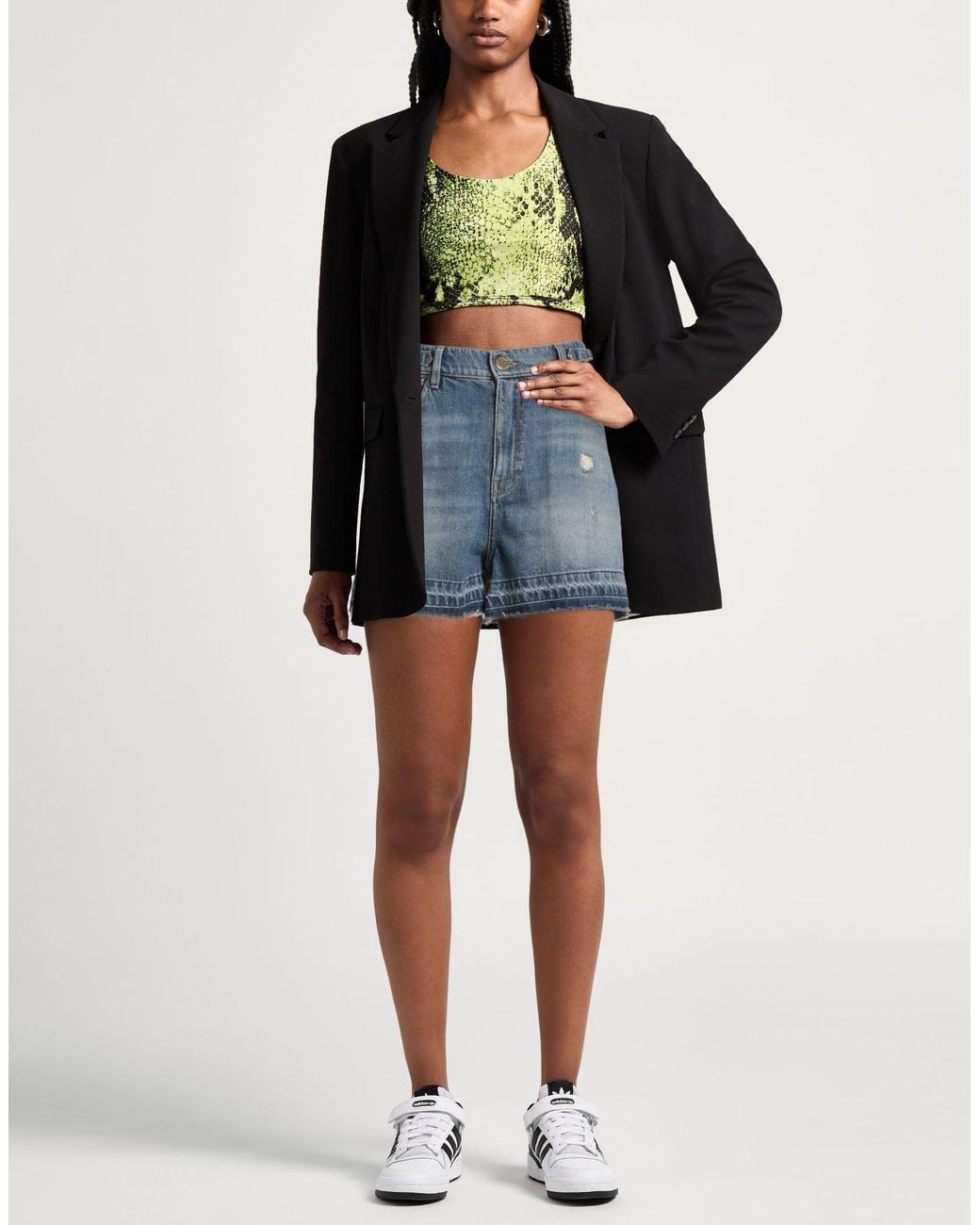 Gaelle Paris Blue Denim Shorts Cotton