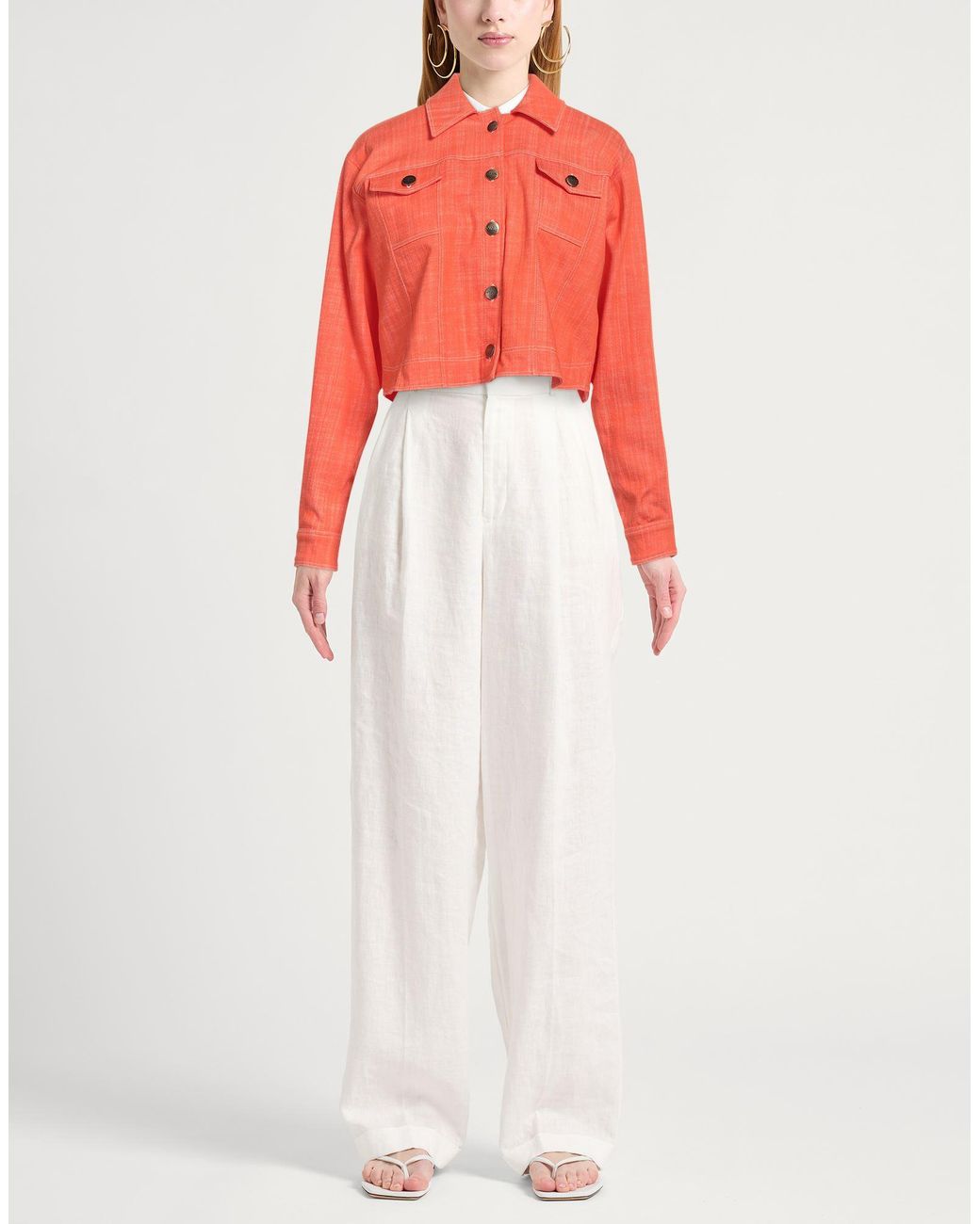 Jijil Orange Denim Outerwear