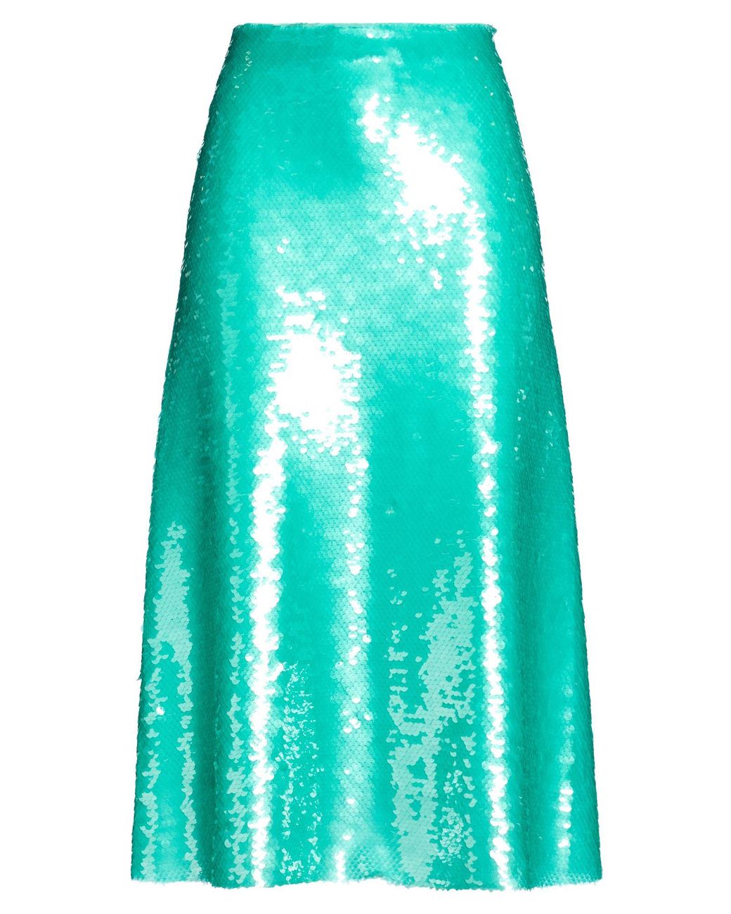 Victoria Beckham Blue Midi Skirt Polyester