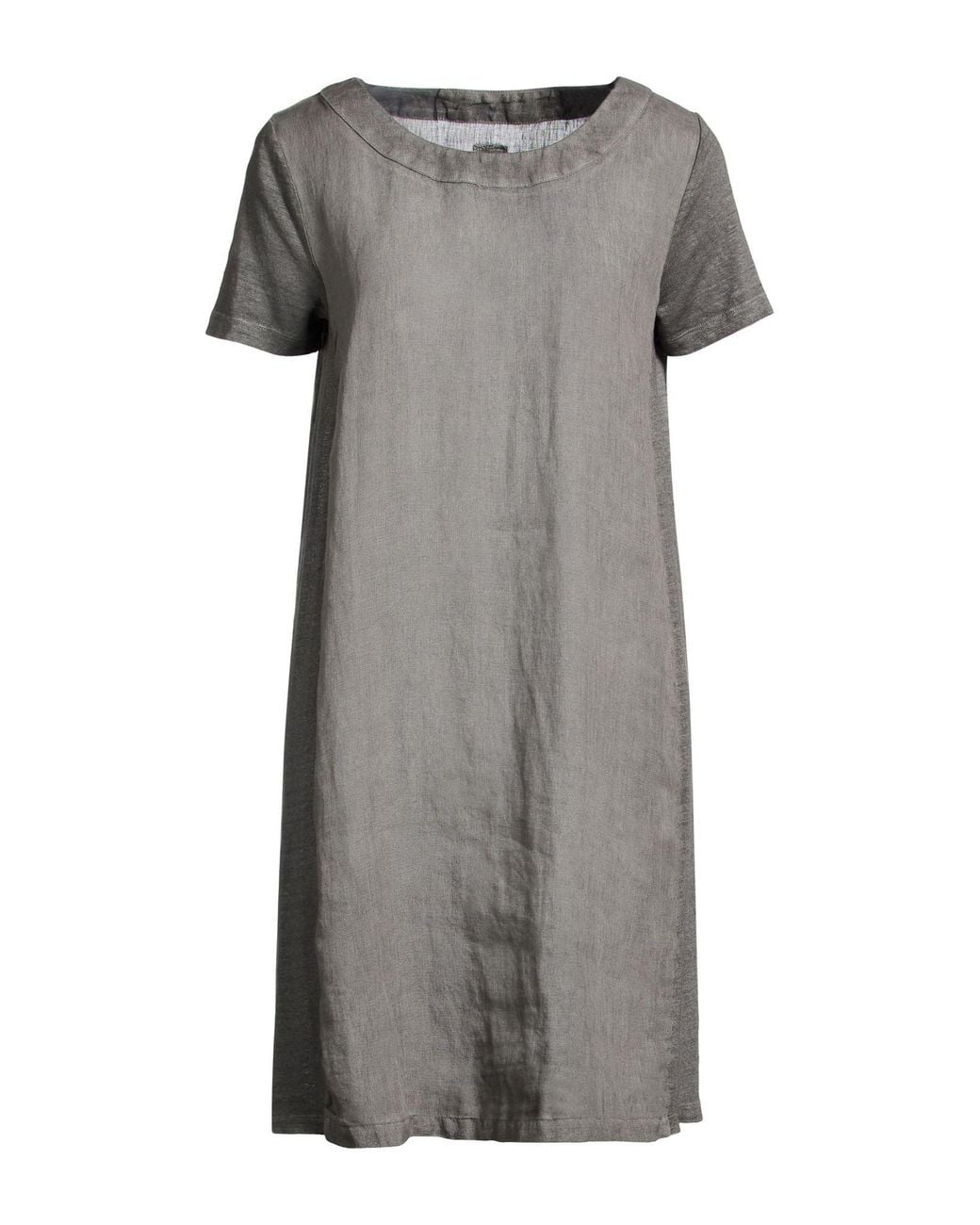 120% Lino Gray Mini Dress Linen