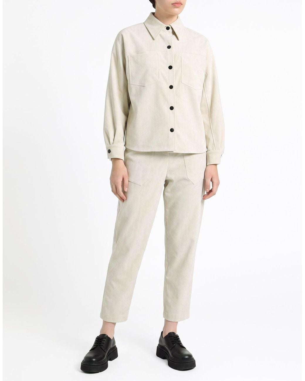 Shirtaporter White Ivory Co-Ord Polyester, Nylon, Elastane