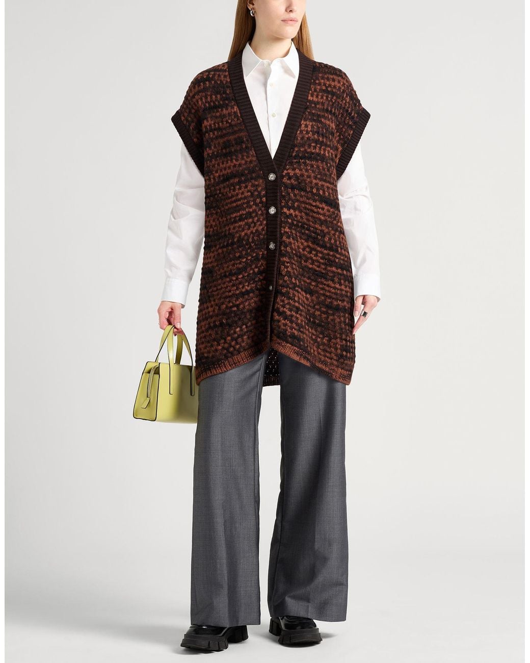 Manila Grace Brown Cardigan