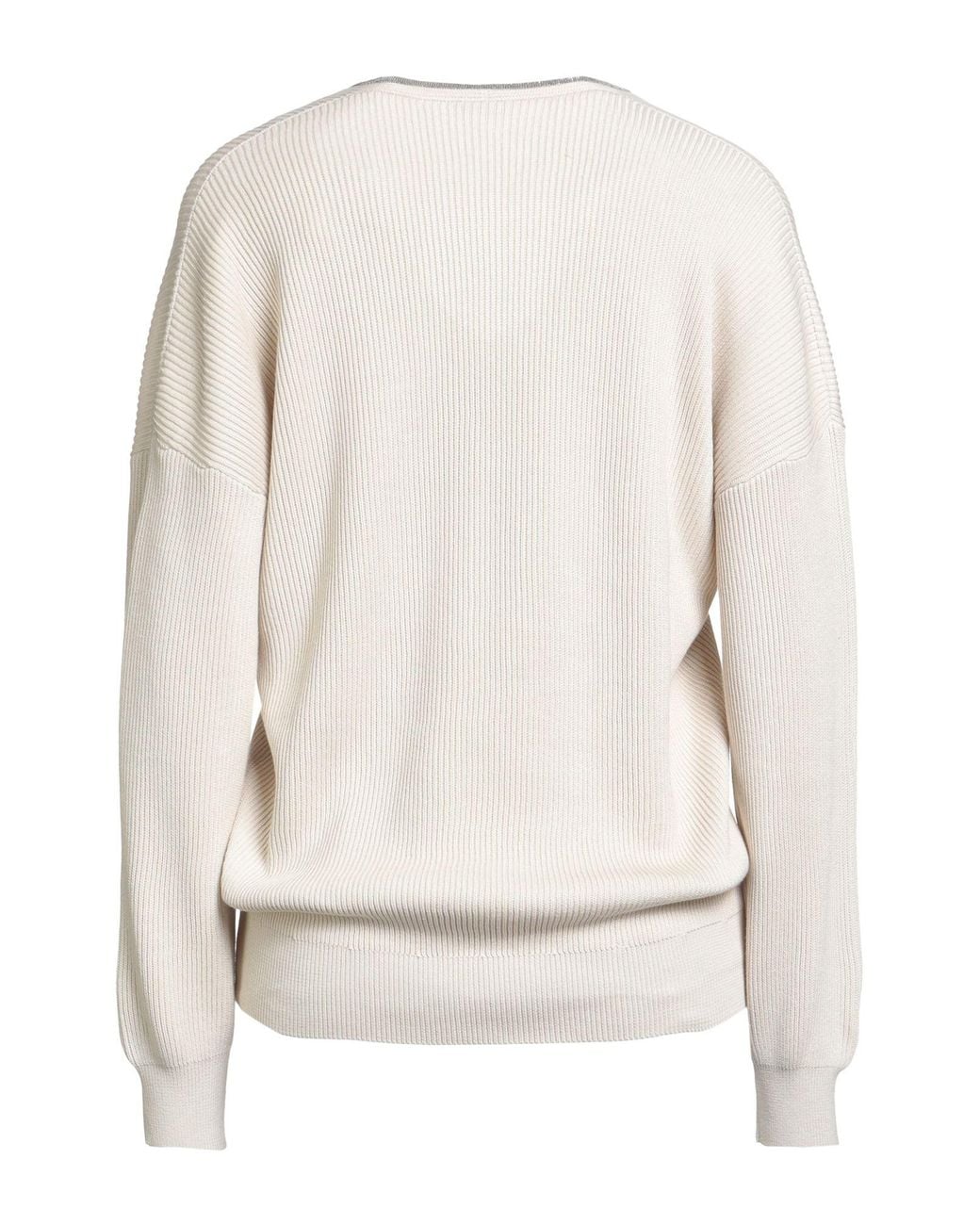 Brunello Cucinelli White Pullover