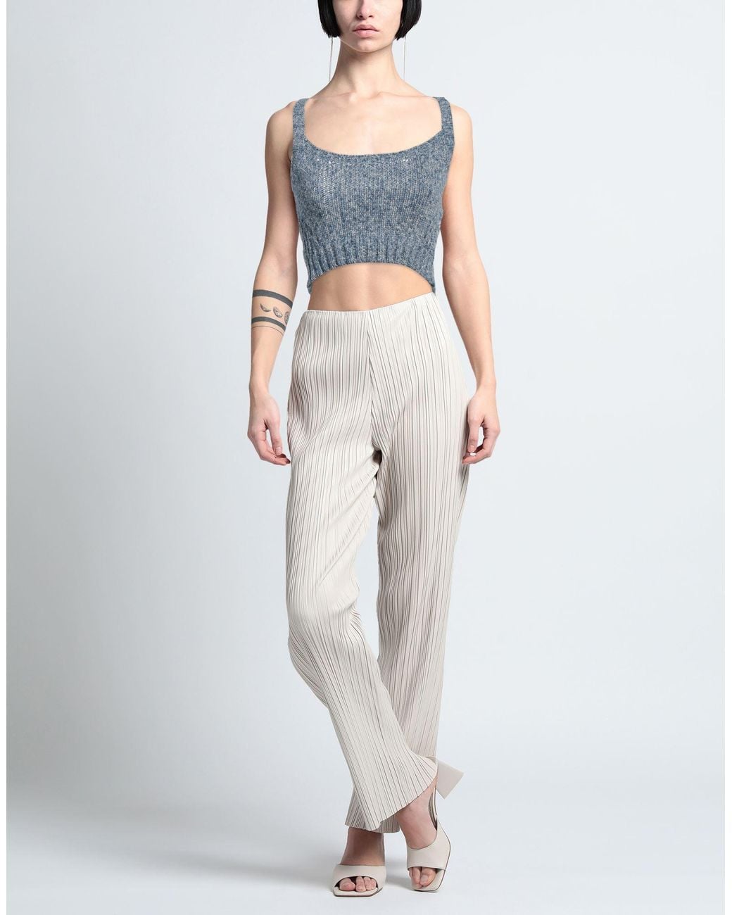 ERMANNO FIRENZE Blue Light Top Cotton