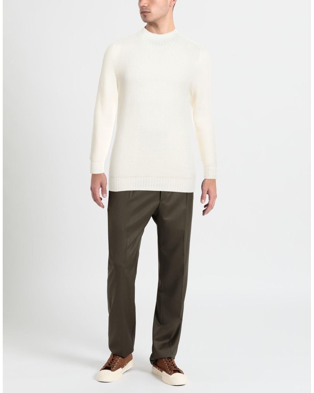 Gran Sasso White Turtleneck for men