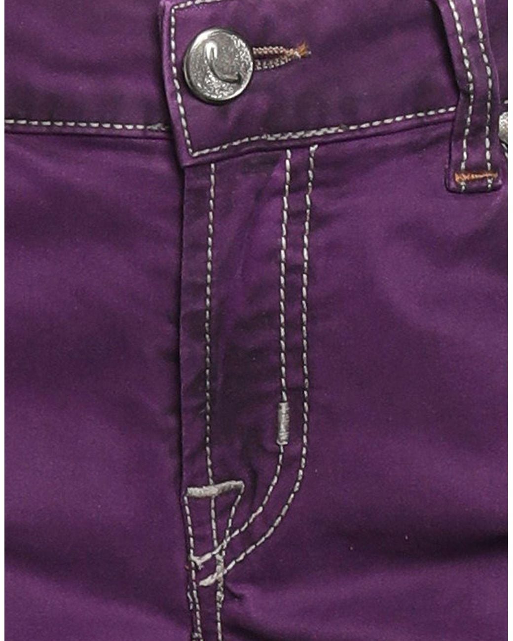 Jacob Cohen Purple Pants Cotton, Elastane