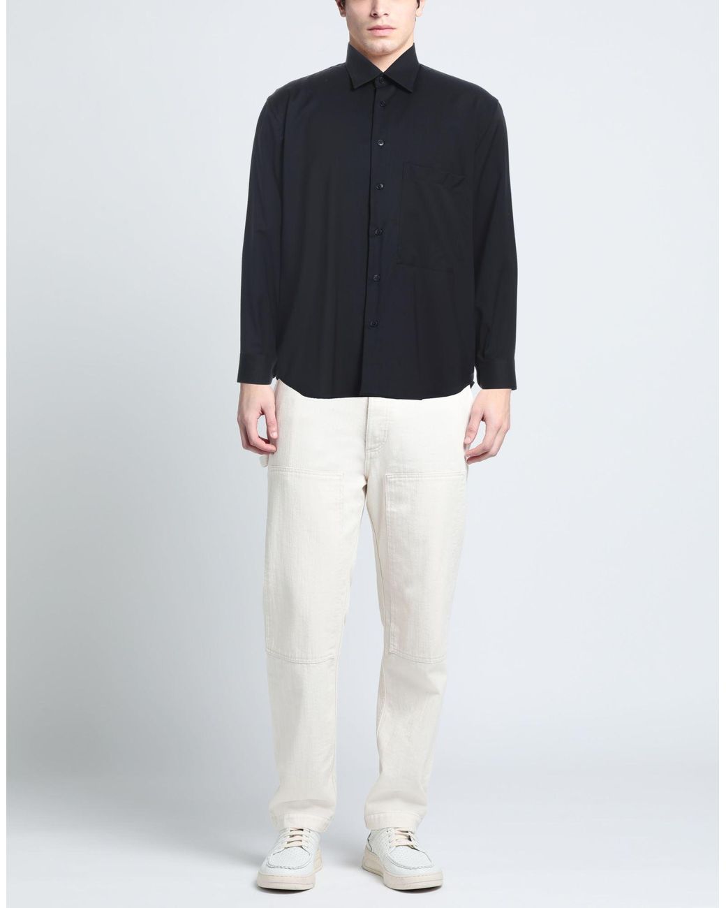 Costumein Blue Shirt Virgin Wool for men
