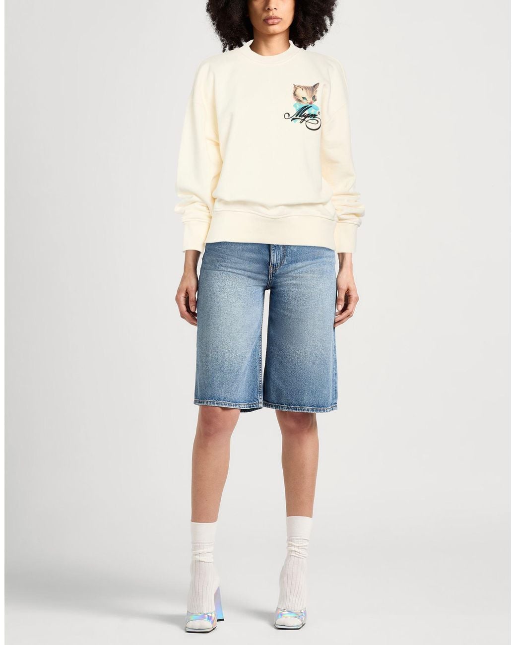 MSGM Natural Sweatshirt Cotton