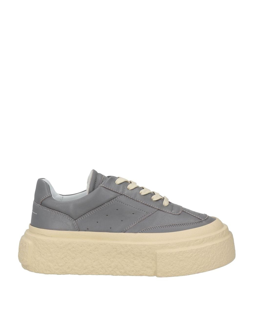 MM6 by Maison Margiela Gray Sneakers Leather