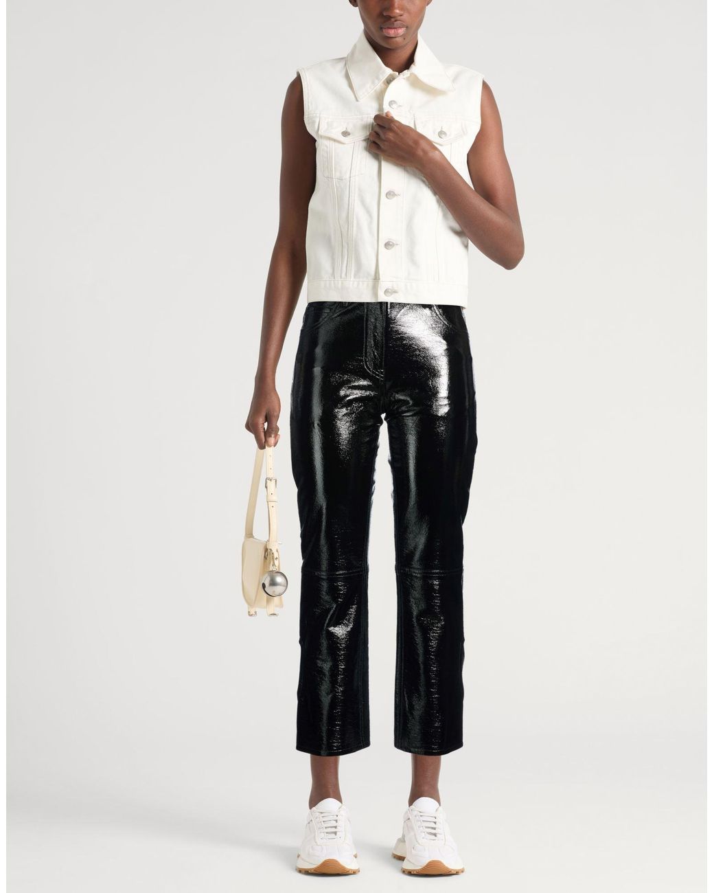 Courreges Black Pants Cotton, Polyurethane, Elastane