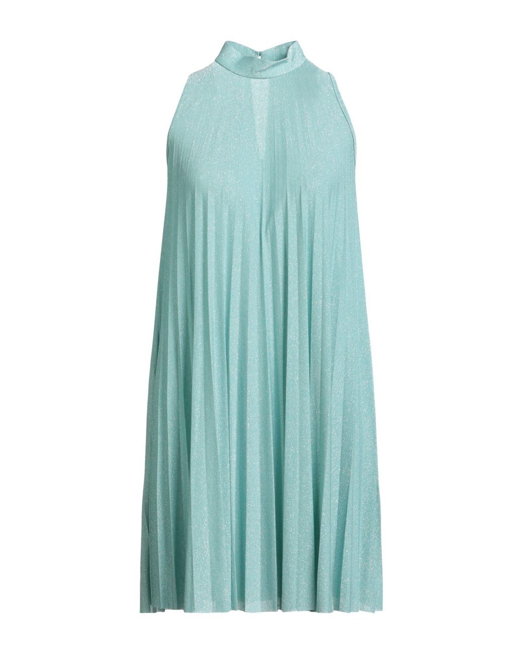 Liu Jo Blue Mini Dress Viscose, Polyamide, Polyester, Elastane
