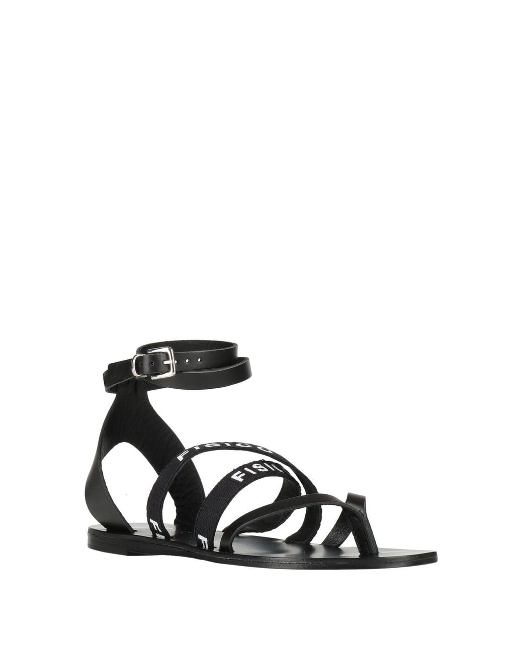 Fisico Black Thong Sandal