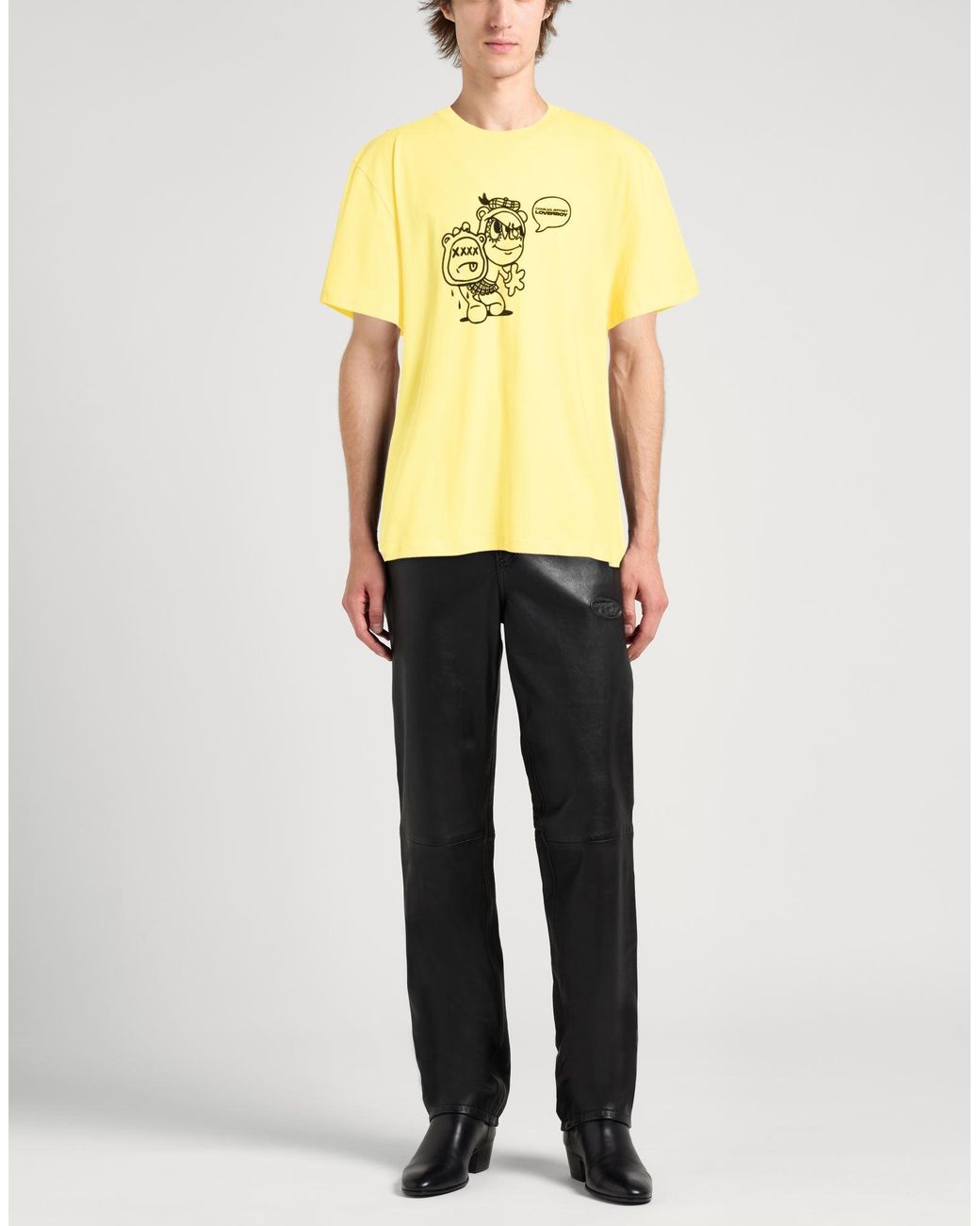 Charles Jeffrey Yellow T-Shirt Cotton for men