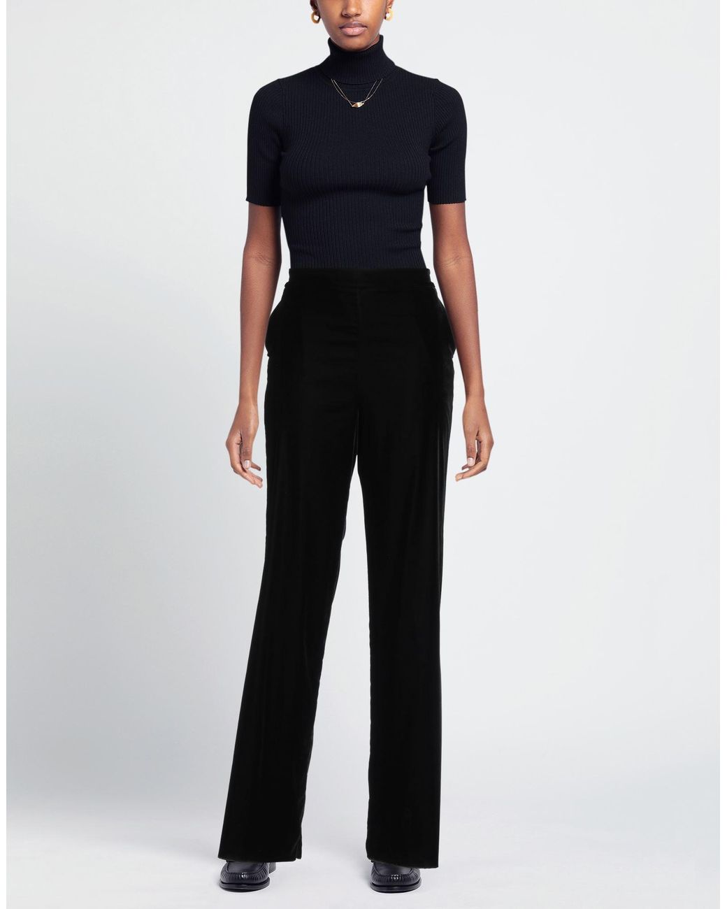 Etro Black Pants Polyester, Elastane