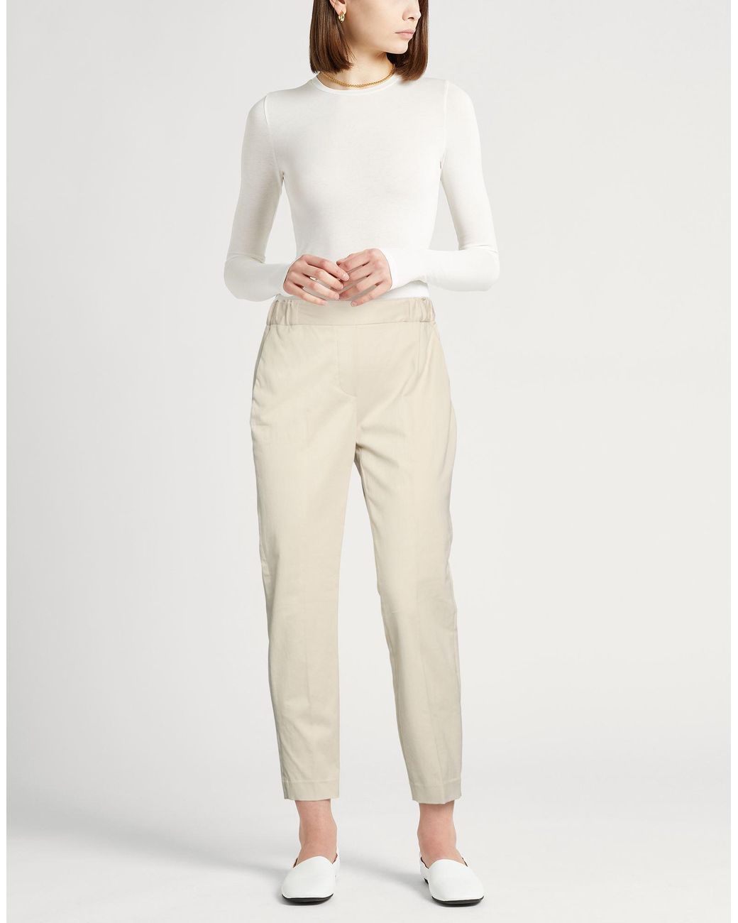 Antonelli White Pants Cotton, Elastane