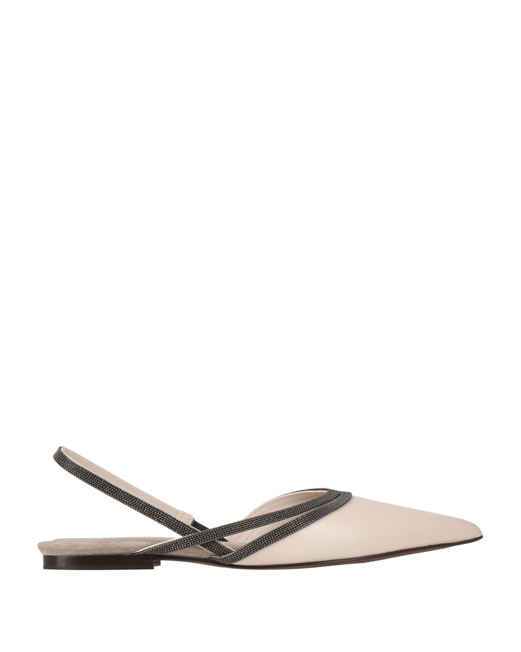 Brunello Cucinelli White Ballet Flats