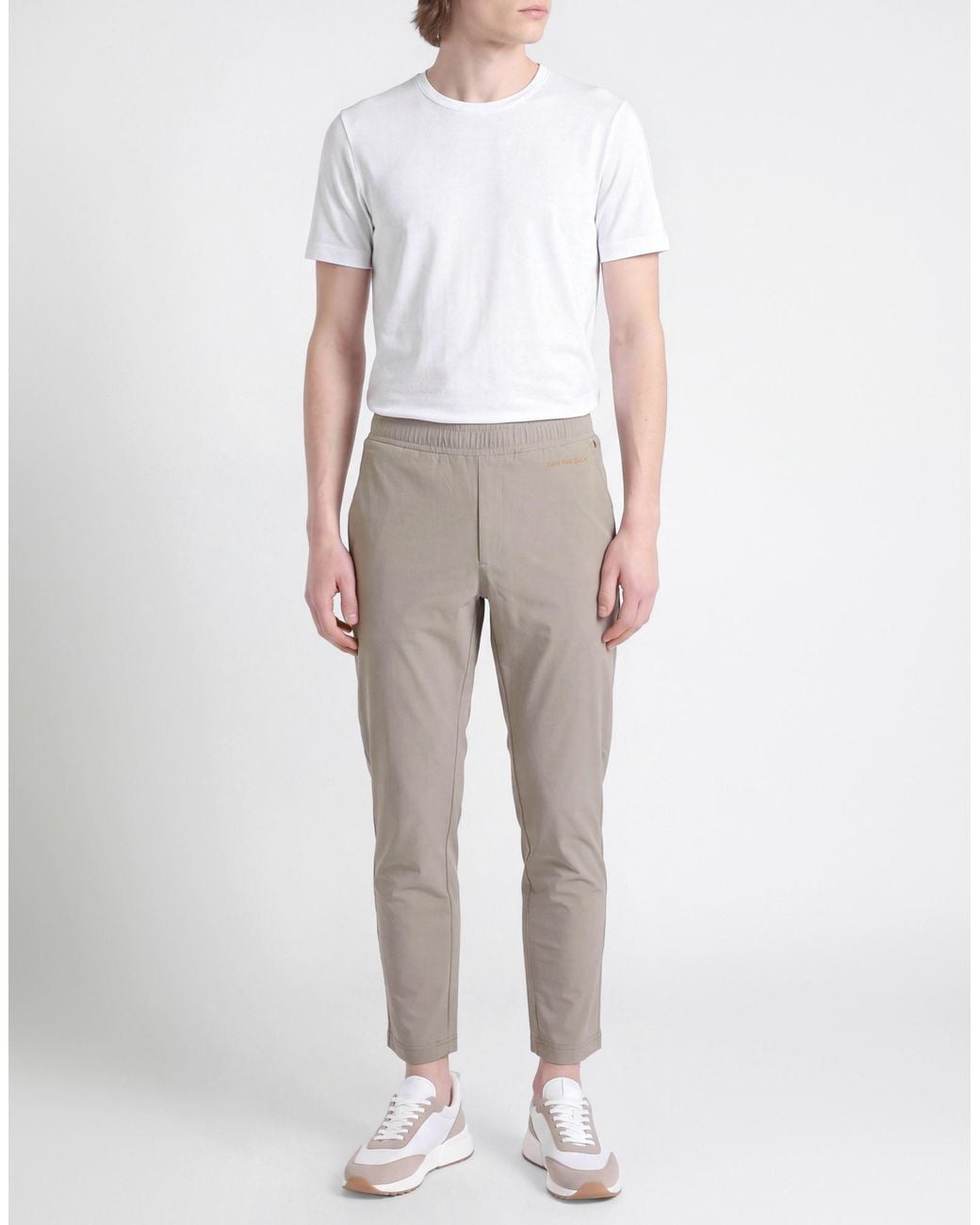 Save The Duck Gray Taupe Pants Recycled Polyester, Polyester for men