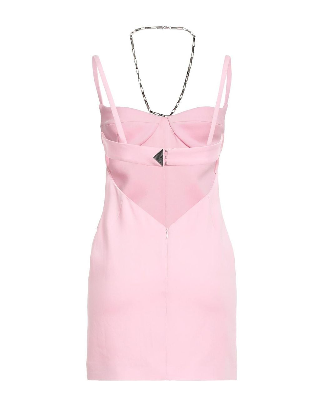 The Attico Pink Mini Dress Viscose, Elastane