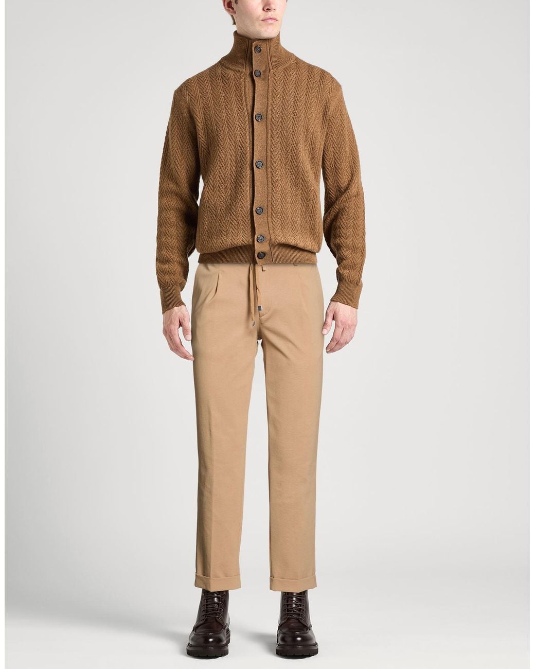 Barbati Natural Sand Pants Cotton, Polyamide, Elastane for men