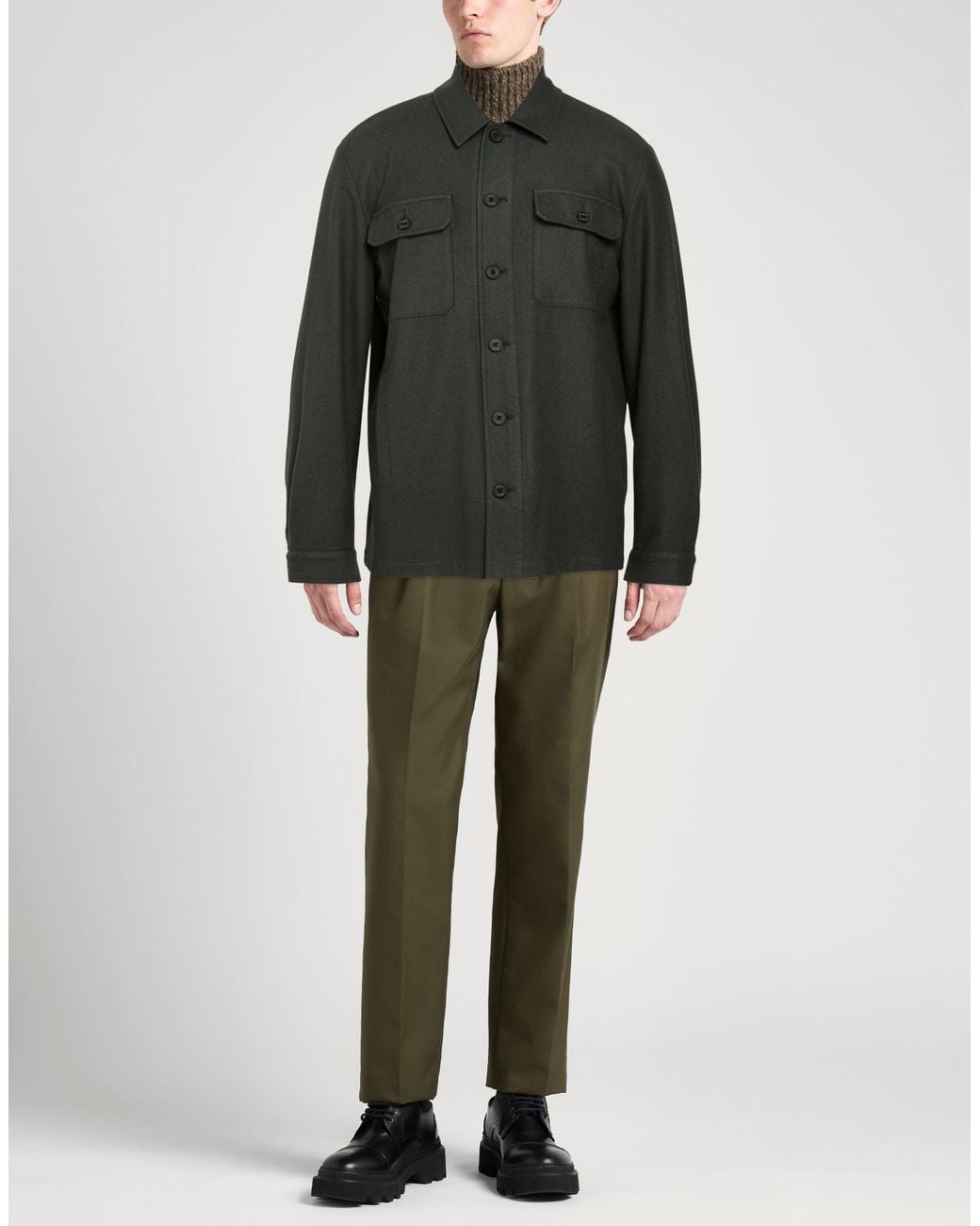 Drumohr Green Dark Jacket Cashmere for men