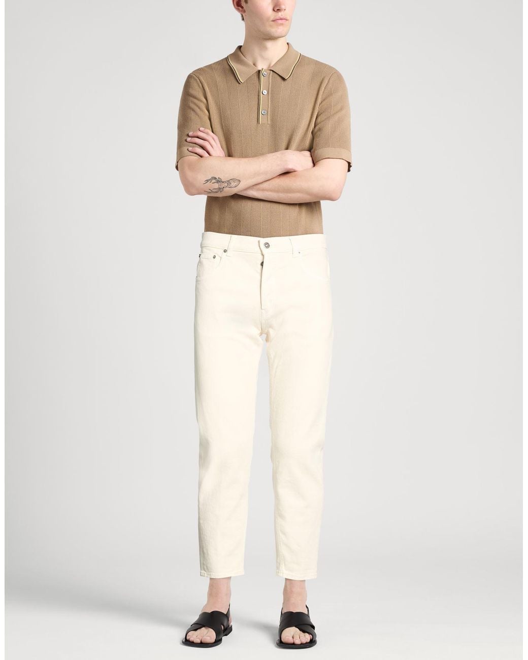 Dondup White Trouser for men