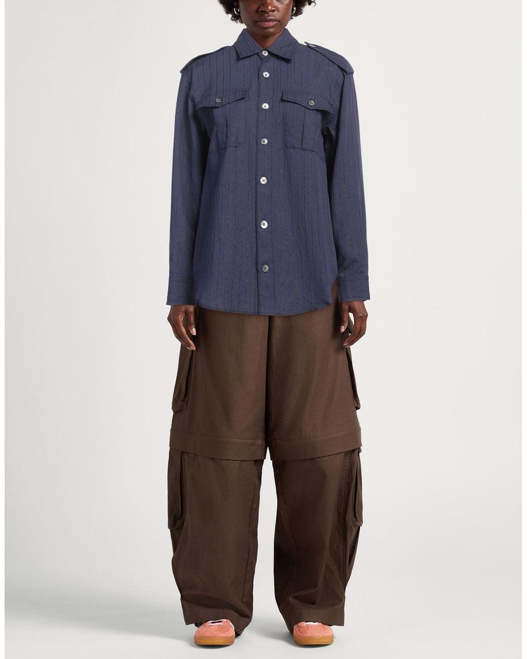 Zadig & Voltaire Blue Shirt Viscose, Polyamide, Metallic Fiber for men