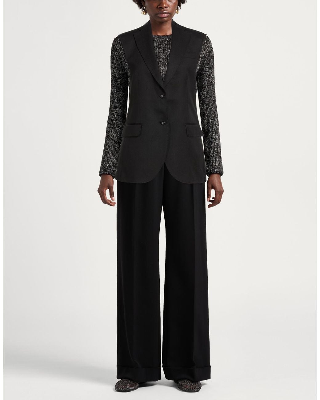 Officine Generale Black Blazer Virgin Wool