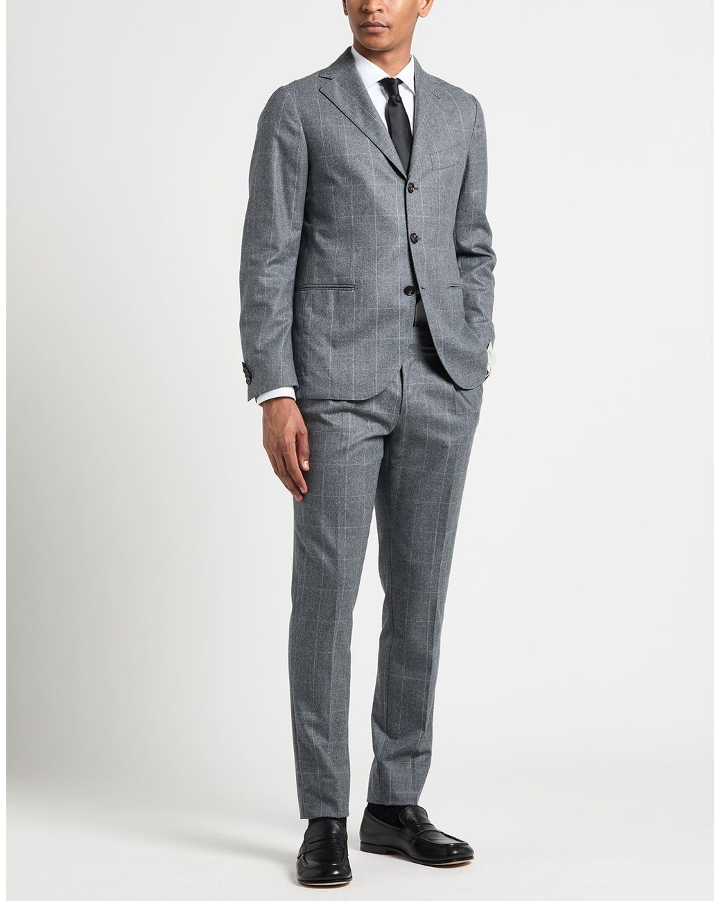 Luigi Borrelli Napoli Gray Suit Virgin Wool for men