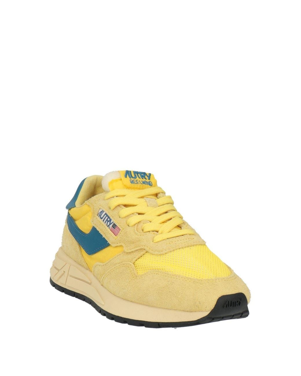 Autry Yellow Sneakers Leather, Textile Fibers