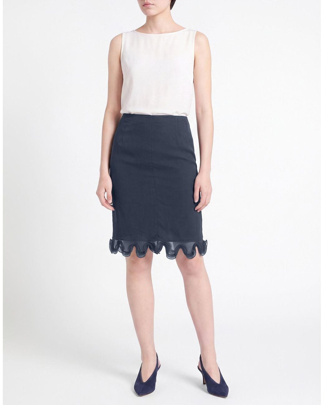 ROTATE BIRGER CHRISTENSEN Blue Mini Skirt