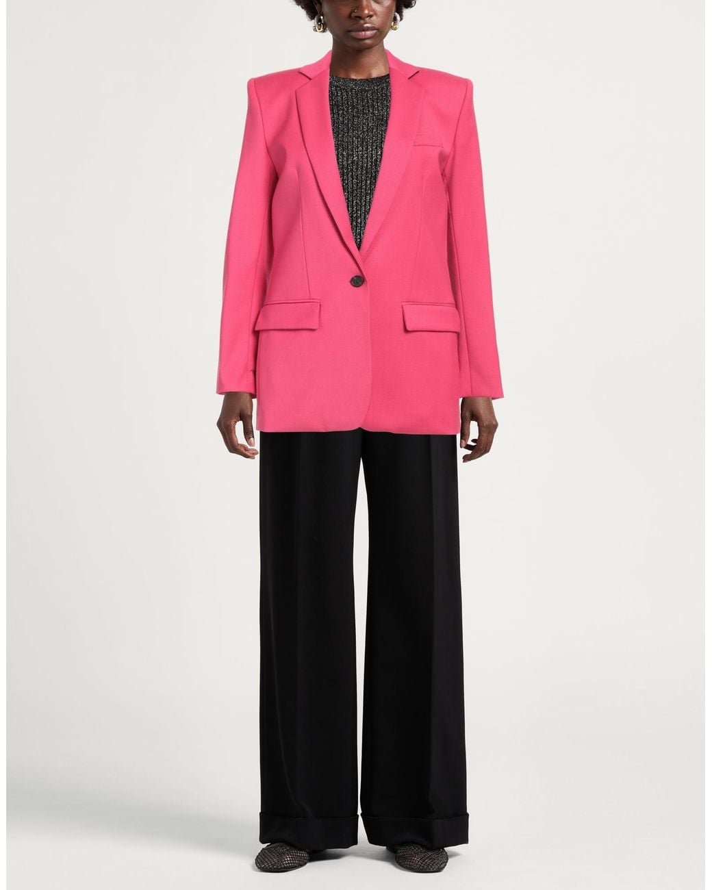 Barbara Bui Pink Blazer Polyester, Wool, Elastane