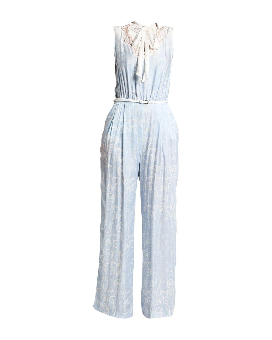 ERMANNO FIRENZE Blue Light Jumpsuit Viscose