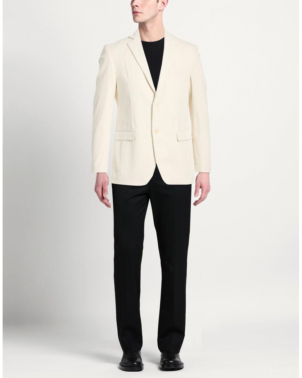 Exte Natural Cream Blazer Cotton, Polyester, Elastane for men