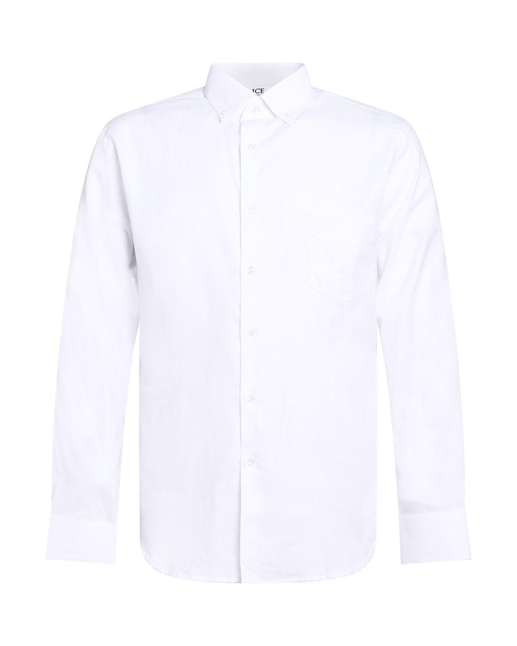 Ice Iceberg White Shirt Linen, Cotton for men