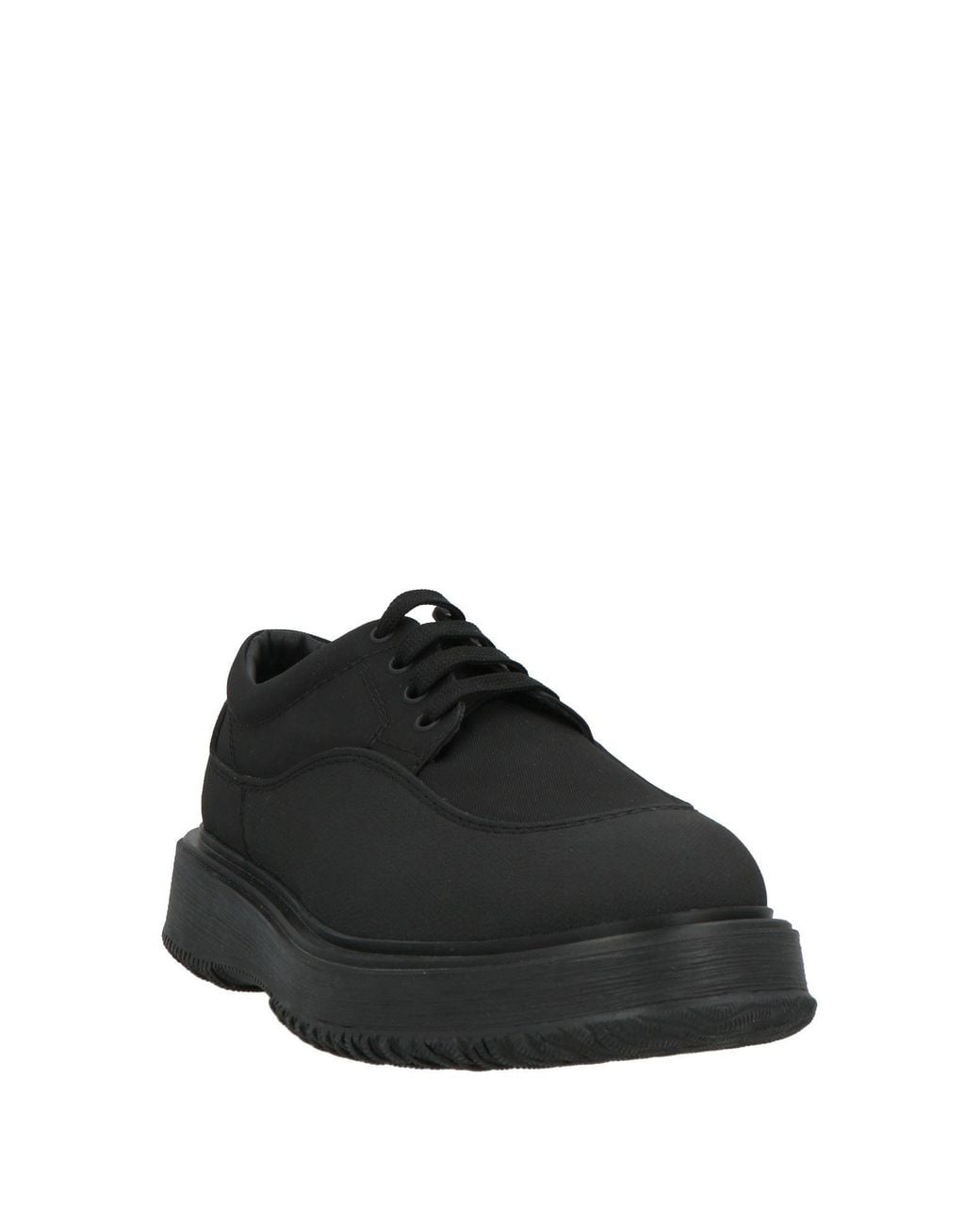Hogan Black Lace-Up Shoes Leather, Textile Fibers for men